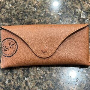 Ray-Ban Tan Leather Eyewear Case